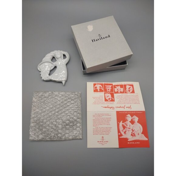 Vtg 1977 Bountiful Angel Haviland Limoges France Porcelain Christmas Ornament - Picture 4 of 17